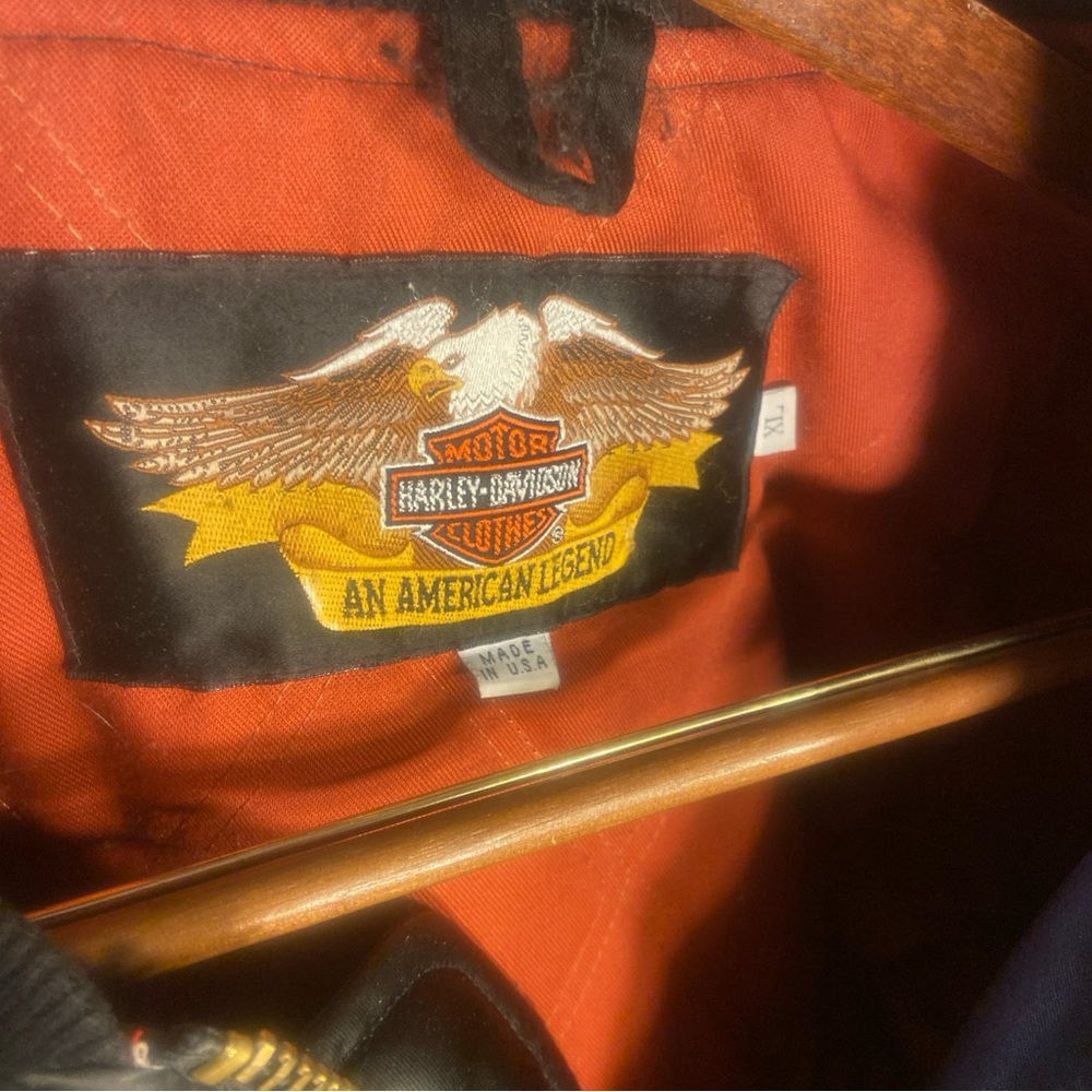 Harley-Davidson Black and Red Bomber Jacket - Picture 5 of 8
